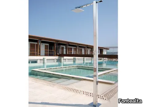 SQUARE Q86 - Stainless steel outdoor shower _ Fontealta