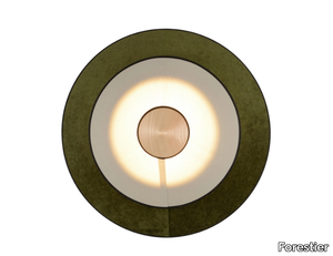 CYMBAL - Contemporary style LED direct-indirect light linen wall light _ Forestier