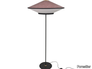 CYMBAL - LED direct-indirect light linen floor lamp _ Forestier