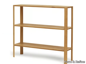 LEAF 1x3 - Open freestanding double-sided oak shelving unit _ Form & Refine