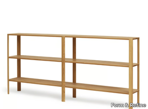 LEAF 2x3 - Open freestanding double-sided oak shelving unit _ Form & Refine