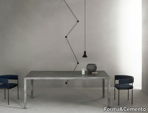 50 MM - Rectangular fiber cement table _ Forma&Cemento