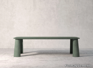 FUSTO - Rectangular concrete table _ Forma&Cemento