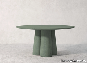 FUSTO - Round concrete table _ Forma&Cemento