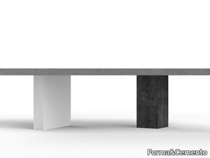 EUCLIDE - Rectangular cement table _ Forma&Cemento