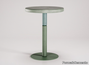 FLIPPER - Round cement high table _ Forma&Cemento