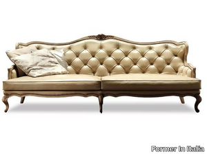 AVALON - 3 seater tufted leather sofa _ Former In Italia