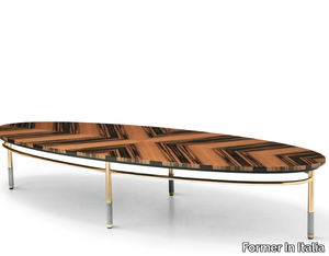 TOBIA - Oval wooden coffee table _ Former In Italia