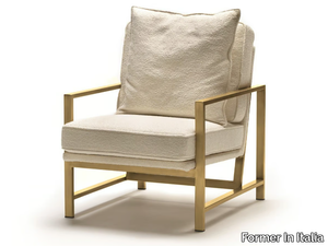 KRIZIA - Fabric armchair with metal structure _ Former In Italia