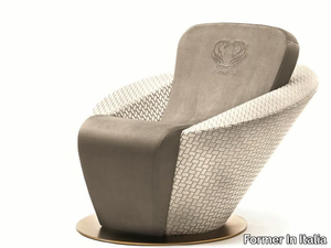 LEILA - Velvet armchair with armrests _ Former In Italia