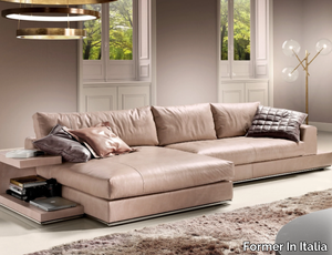 MY WAY PLUS EVO - Sectional leather sofa with chaise longue _ Former In Italia