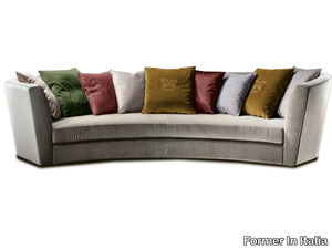 TREVI EVO - Curved velvet sofa _ Former In Italia