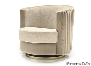 VICKY - Swivel fabric armchair with armrests _ Former In Italia