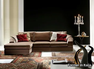 DANDY - Sectional velvet sofa with chaise longue _ Former In Italia