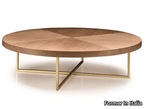 SALÒ - Low round wooden coffee table _ Former In Italia