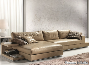 MY WAY PLUS - Sectional leather sofa with chaise longue _ Former In Italia