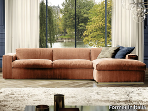 STEVE EVO - Sectional fabric sofa with chaise longue _ Former In Italia