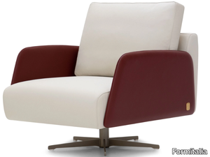 F-819/SW - Swivel leather armchair with armrests _ Formitalia