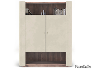 DOWNTOWN - Leather highboard with doors _ Formitalia
