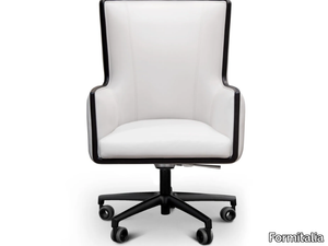 NIXON - Swivel office chair with castors with 5-Spoke base _ Formitalia