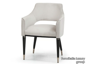 MUZIO - Upholstered velvet chair with armrests _ formitalia luxury group