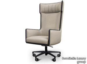 NIXON - Leather executive chair with castors _ formitalia luxury group