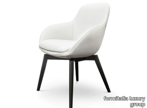 DOWNTOWN - Upholstered Deerskin chair with armrests _ formitalia luxury group