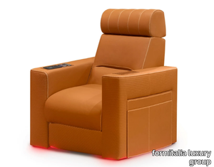 DUSTIN - Home Theater velvet and leather armchair _ formitalia luxury group