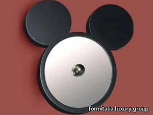 CARTOON - Round framed wood and glass mirror _ formitalia luxury group