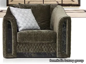 ROYAL - Upholstered velvet armchair with armrests _ formitalia luxury group