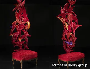 FLYING - Low upholstered velvet stool _ formitalia luxury group