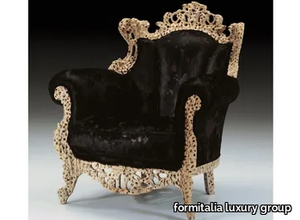 REGINA - Upholstered velvet armchair with armrests _ formitalia luxury group