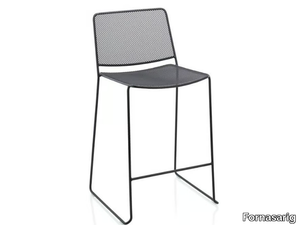 LINK OUTDOOR - High garden stool with back _ Fornasarig