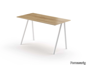 LINK COMPAS DESK - Rectangular oak writing desk _ Fornasarig