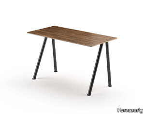 LINK COMPAS DESK - Rectangular walnut writing desk _ Fornasarig