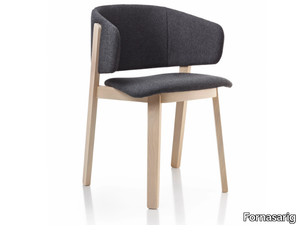 WOLFGANG - Fabric chair with armrests with integrated cushion _ Fornasarig