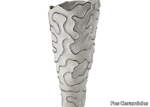 ATLAS - Porcelain and platinum vase _ Fos Ceramiche