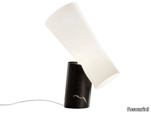 NILE - LED Nero Marquina marble and blown glass table lamp _ Foscarini