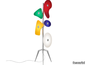 ORBITAL - Screen printed glass floor lamp with tripod _ Foscarini