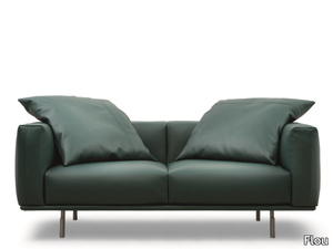 BINARIO - 2 seater leather sofa with removable cover _ Flou