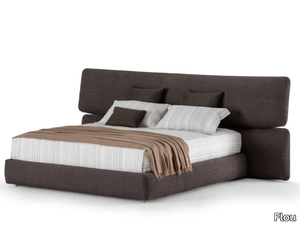 YUNA - Fabric double bed with upholstered headboard _ Flou