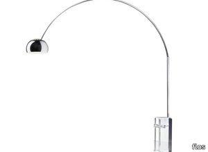 ARCO K - LED aluminium arc lamp with crystal base _ Flos