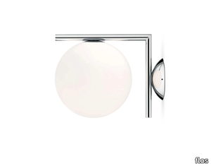 IC LIGHTS C/W1 - Opal glass and metal wall lamp _ Flos