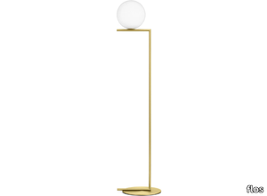 IC LIGHTS F1 - Brass and blown glass floor lamp _ Flos