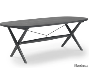 BOMA - Oval wooden dining table _ Flexform