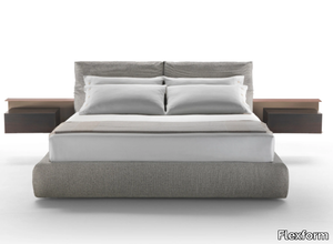 NEWBRIDGE - Fabric storage bed with upholstered headboard _ Flexform