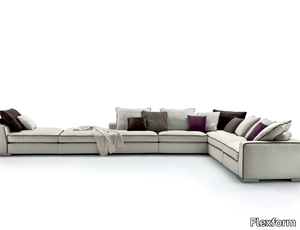 ARMAND - Sectional fabric sofa with removable cover _ Flexform