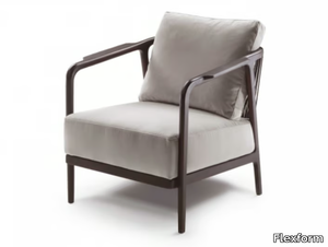 CRONO - Fabric armchair with removable cover with armrests _ Flexform