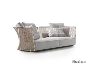 OASIS ANGULAR - Sectional 2 seater stainless steel and PVC garden sofa _ Flexform