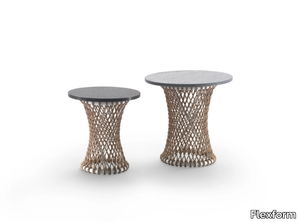 OASIS - Round stainless steel and PVC garden side table _ Flexform